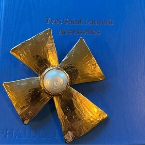 Yves Saint Laurent Vintage Maltese Cross Pendent Brooch